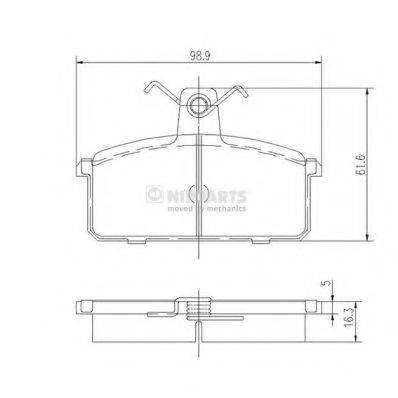 NIPPARTS J3608008 Комплект гальмівних колодок, дискове гальмо