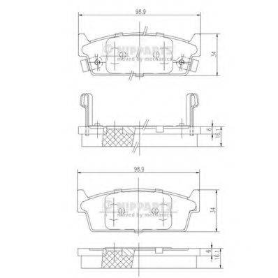 NIPPARTS J3611024 Комплект гальмівних колодок, дискове гальмо