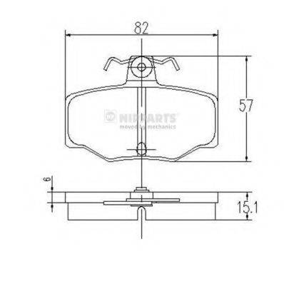 NIPPARTS J3611031 Комплект гальмівних колодок, дискове гальмо