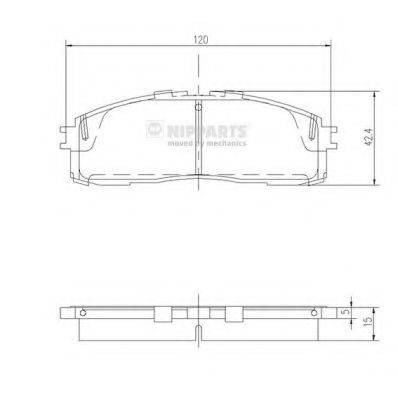 NIPPARTS J3612006 Комплект гальмівних колодок, дискове гальмо