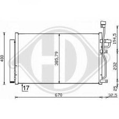 DIEDERICHS 8187001 Конденсатор, кондиціонер