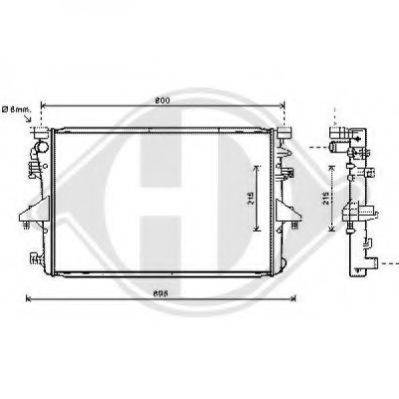 DIEDERICHS 8227205 Радіатор, охолодження двигуна