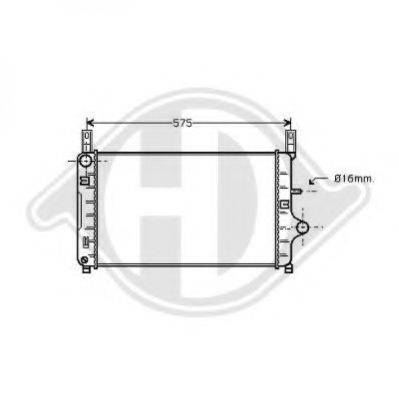 DIEDERICHS 8501101 Радіатор, охолодження двигуна