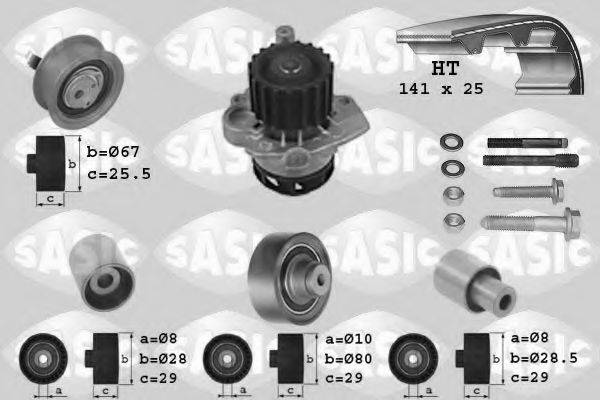 SASIC 3906090 Водяний насос + комплект зубчастого ременя