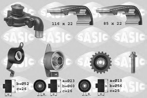 SASIC 3906011 Водяний насос + комплект зубчастого ременя