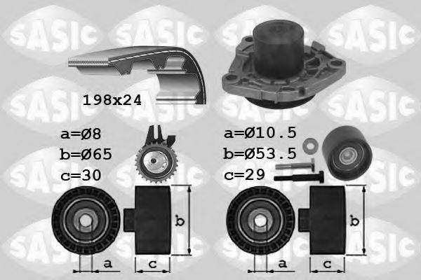 SASIC 3906033 Водяний насос + комплект зубчастого ременя