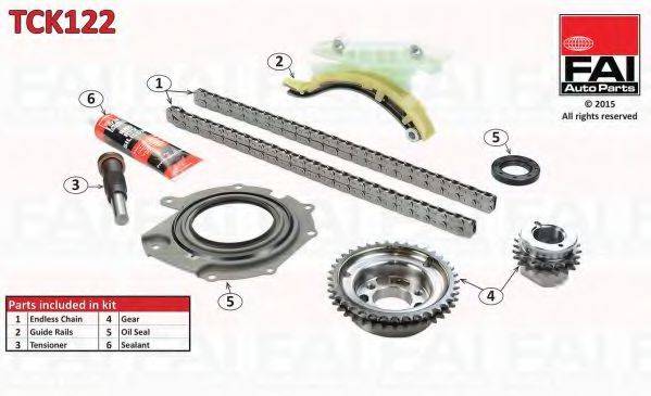 FAI AUTOPARTS TCK122 Комплект мети приводу розподільного валу