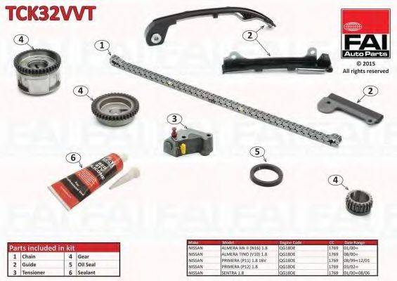 FAI AUTOPARTS TCK32VVT Комплект мети приводу розподільного валу