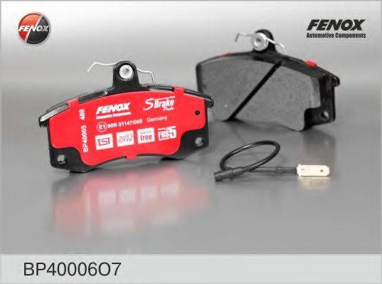 FENOX BP40006O7 Комплект гальмівних колодок, дискове гальмо