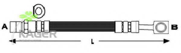 KAGER 380528 Гальмівний шланг