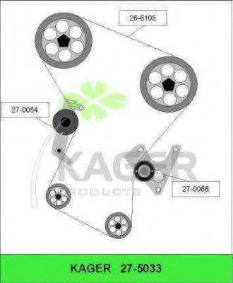 KAGER 275033 Комплект ременя ГРМ