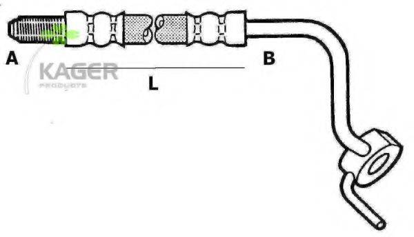 KAGER 381152 Гальмівний шланг