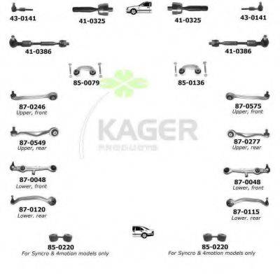 KAGER 800078 Підвіска колеса