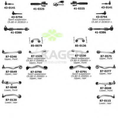 KAGER 800263 Підвіска колеса