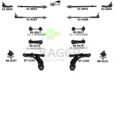 KAGER 801334 Підвіска колеса