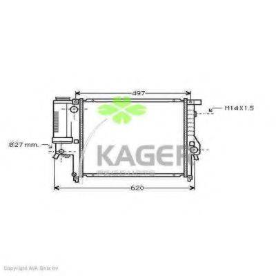 KAGER 310124 Радіатор, охолодження двигуна