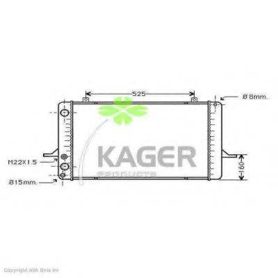 KAGER 310313 Радіатор, охолодження двигуна