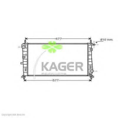 KAGER 310339 Радіатор, охолодження двигуна