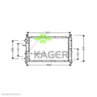 KAGER 310389 Радіатор, охолодження двигуна