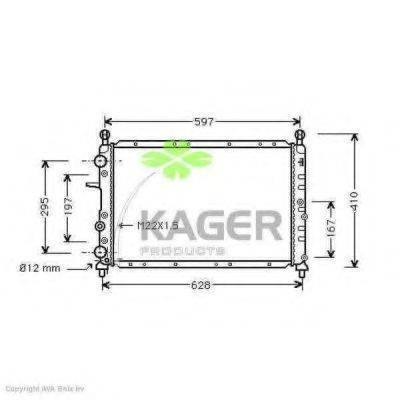 KAGER 310565 Радіатор, охолодження двигуна