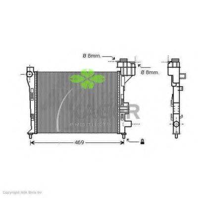KAGER 310631 Радіатор, охолодження двигуна