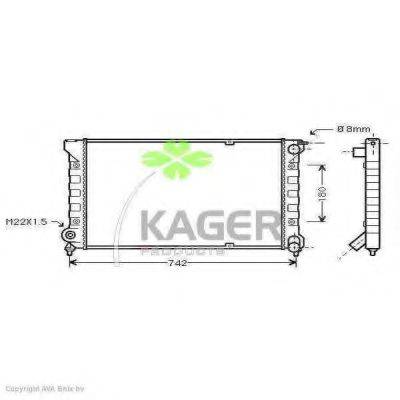 KAGER 311176 Радіатор, охолодження двигуна