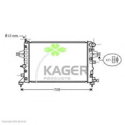 KAGER 311733 Радіатор, охолодження двигуна