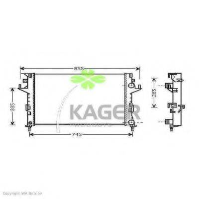 KAGER 312516 Радіатор, охолодження двигуна