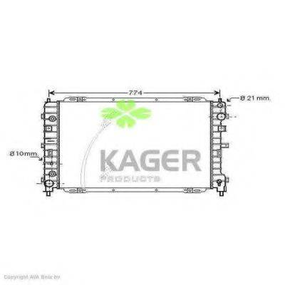 KAGER 312675 Радіатор, охолодження двигуна