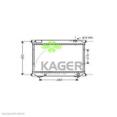 KAGER 313488 Радіатор, охолодження двигуна