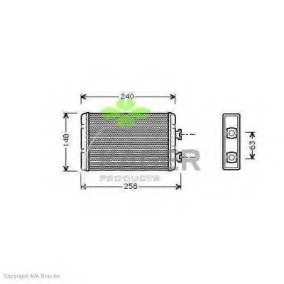 KAGER 320172 Теплообмінник, опалення салону