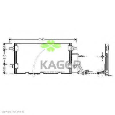 KAGER 945007 Конденсатор, кондиціонер