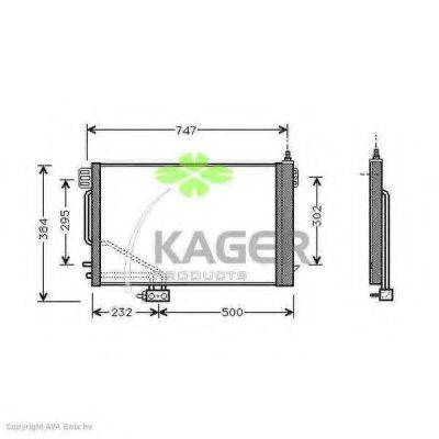 KAGER 945198 Конденсатор, кондиціонер