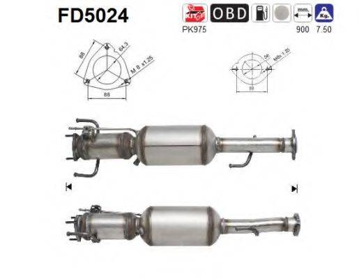 AS FD5024 Саджовий/частковий фільтр, система вихлопу ОГ