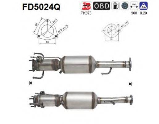 AS FD5024Q Саджовий/частковий фільтр, система вихлопу ОГ