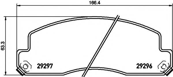 DON CVP109 Комплект гальмівних колодок, дискове гальмо