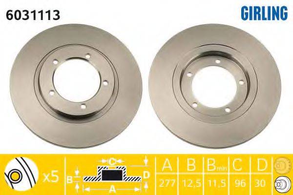 GIRLING 6031113 гальмівний диск