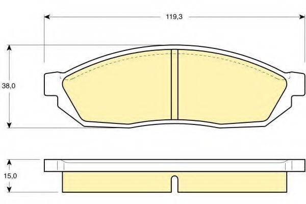 GIRLING 6102549 Комплект гальмівних колодок, дискове гальмо