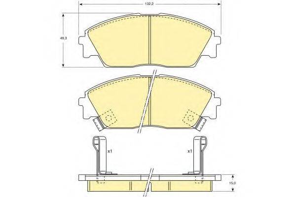 GIRLING 6107639 Комплект гальмівних колодок, дискове гальмо