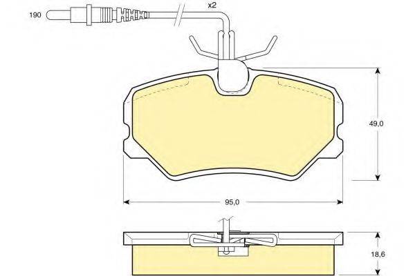 GIRLING 6107931 Комплект гальмівних колодок, дискове гальмо