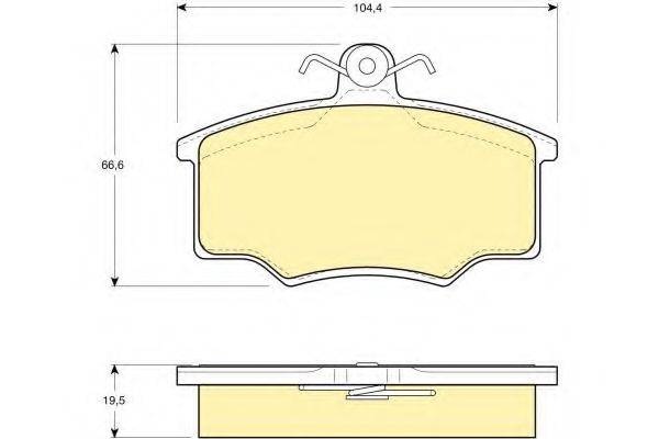 GIRLING 6108631 Комплект гальмівних колодок, дискове гальмо