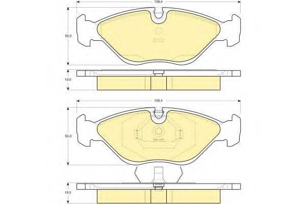 GIRLING 6109692 Комплект гальмівних колодок, дискове гальмо