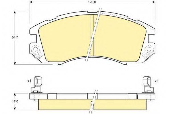 GIRLING 6109899 Комплект гальмівних колодок, дискове гальмо