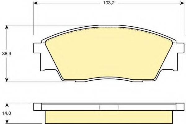 GIRLING 6109919 Комплект гальмівних колодок, дискове гальмо