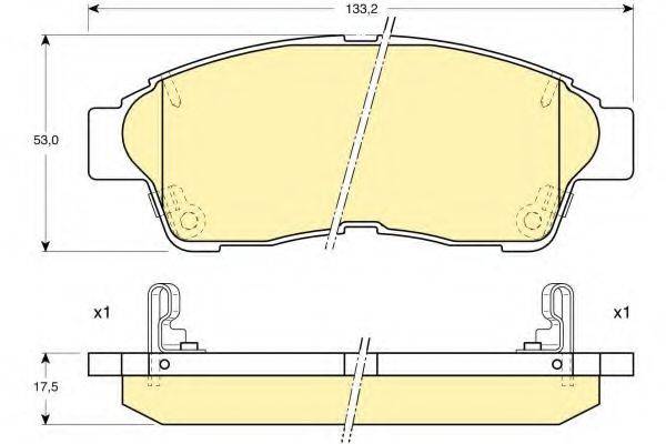 GIRLING 6111439 Комплект гальмівних колодок, дискове гальмо