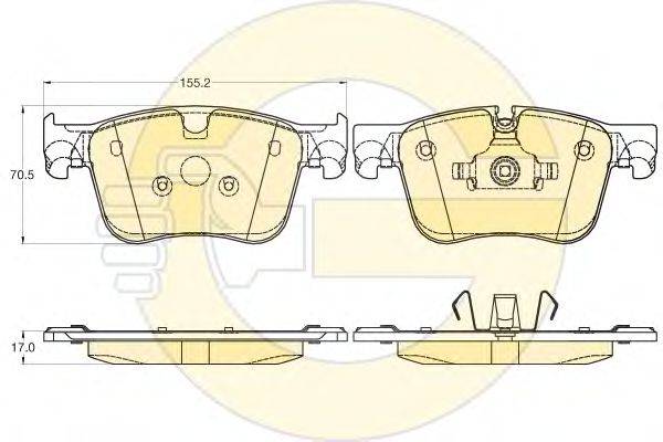 GIRLING 6120352 Комплект гальмівних колодок, дискове гальмо