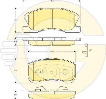 GIRLING 6132669 Комплект гальмівних колодок, дискове гальмо