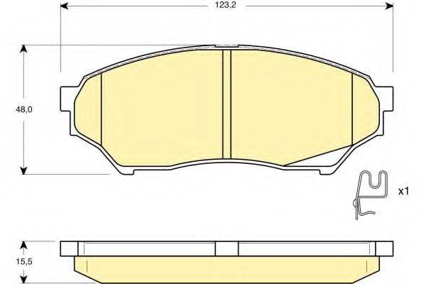 GIRLING 6132709 Комплект гальмівних колодок, дискове гальмо