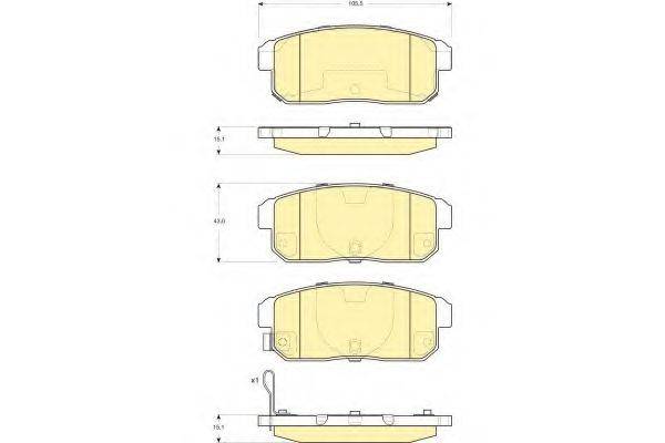 GIRLING 6133579 Комплект гальмівних колодок, дискове гальмо