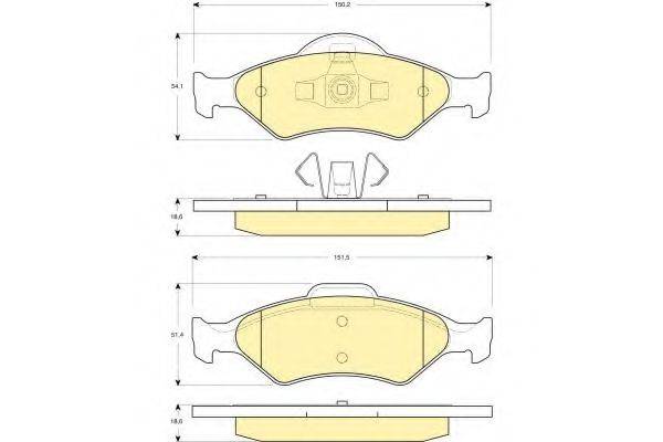 GIRLING 6411842 Комплект гальм, дисковий гальмівний механізм